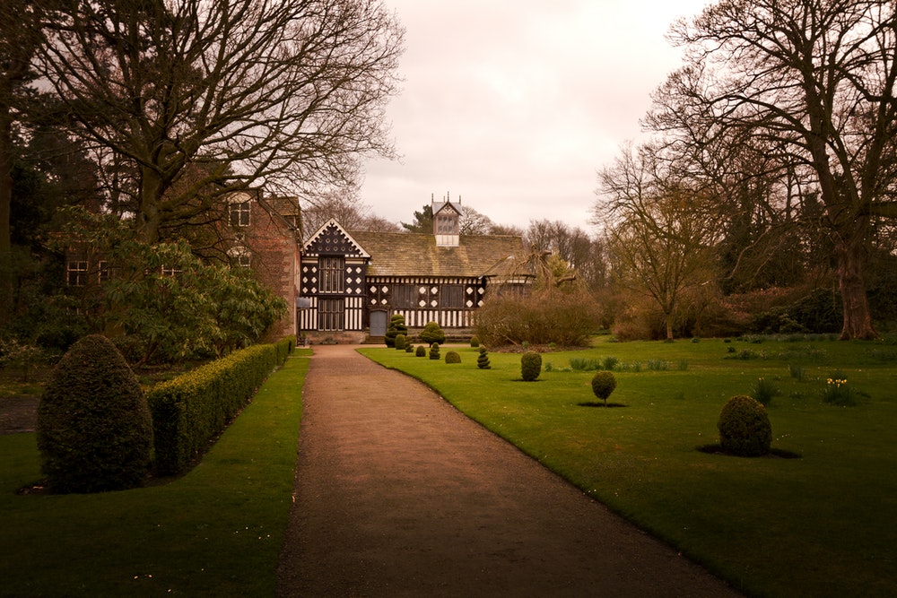 House with long driveway